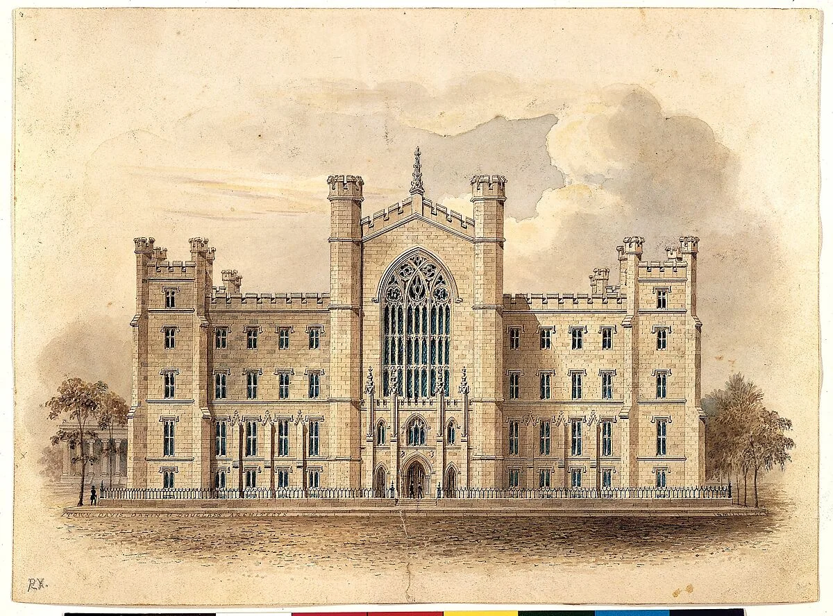University of the City of New York, Washington Square (facade of main building) — Alexander Jackson Davis|Ithiel Town|James Harrison Dakin