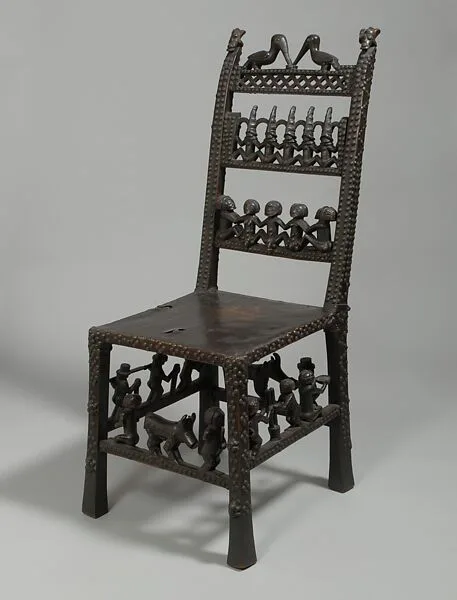 Chair: Rungs with Figurative Scenes (Ngundja) — Unknown