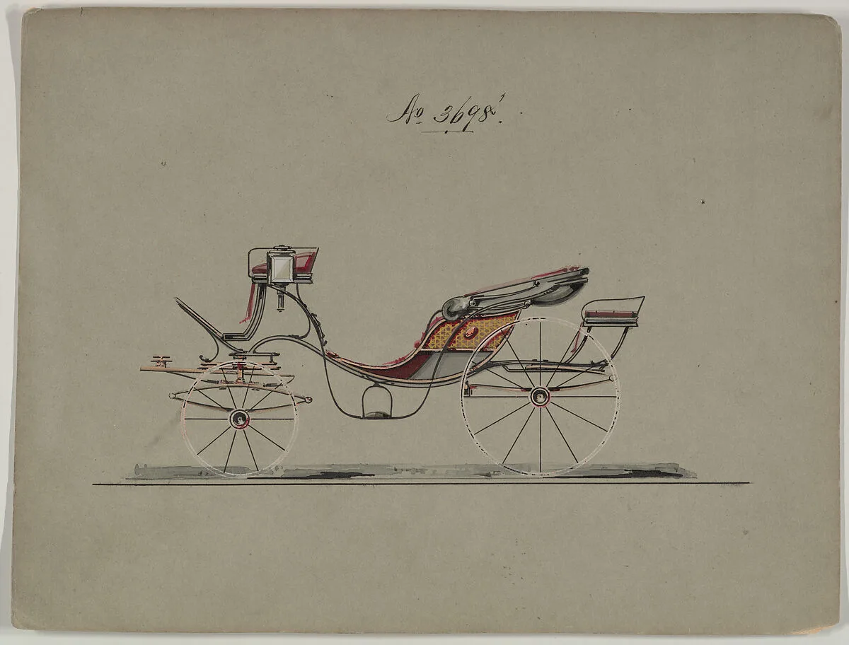 Design for Cabriolet or Victoria, no. 3698 — Brewster & Co.