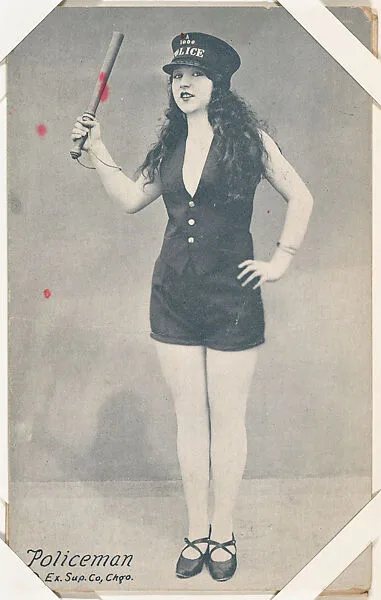 Actress in costume as policeman (W423) — Unknown