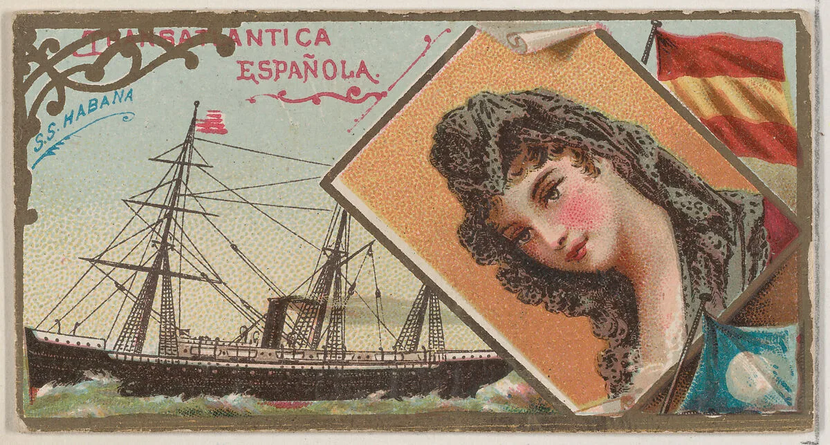 Steamship Habana, Transatlantica Espanola, from the Ocean and River Steamers series (N83) for Duke brand cigarettes — W. Duke, Sons & Co.