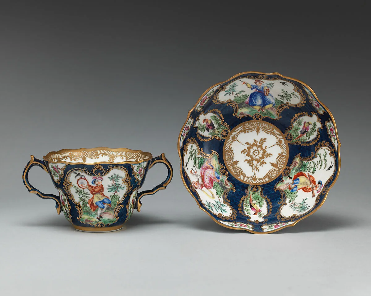 Cup and saucer — Worcester factory|James Giles