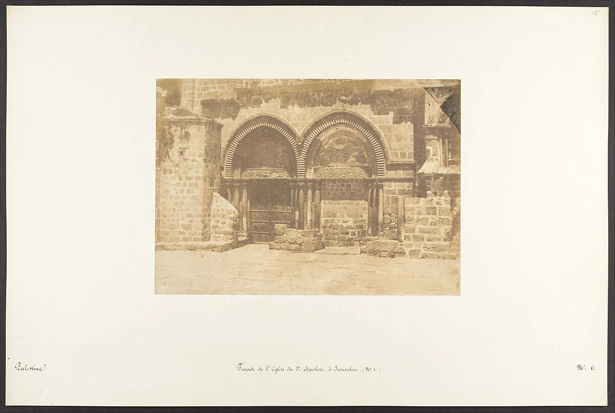 Façade de l'Eglise du St. Sépulcre, à Jérusalem (No. 1) — Maxime Du Camp