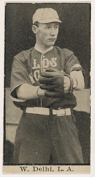 Lee William "Flame" Delhi, Los Angeles, from Mono Cigarettes Leading Actresses and Baseball Players series, 1910-1911 — The Mono Tobacco Company