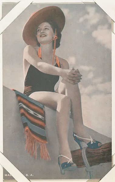 Actress seated with hat (W423) — Unknown