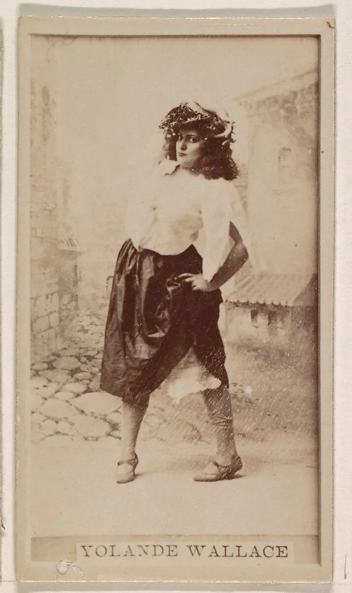 Yolande Wallace, from the Actresses series (N245) issued by Kinney Brothers to promote Sweet Caporal Cigarettes — Kinney Brothers Tobacco Company