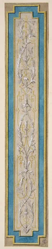 Design for a decorative panel painted in rococco style