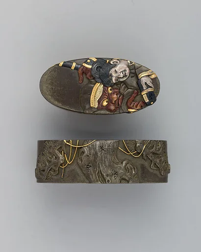 Sword-Hilt Collar and Pommel (Fuchigashira)