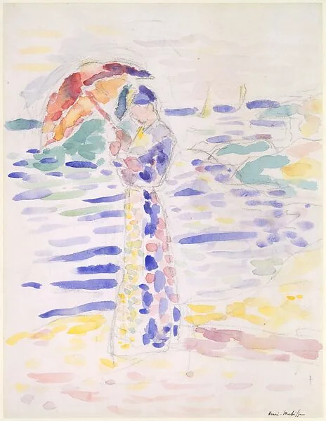 Woman with an Umbrella at the Seashore — Henri Matisse