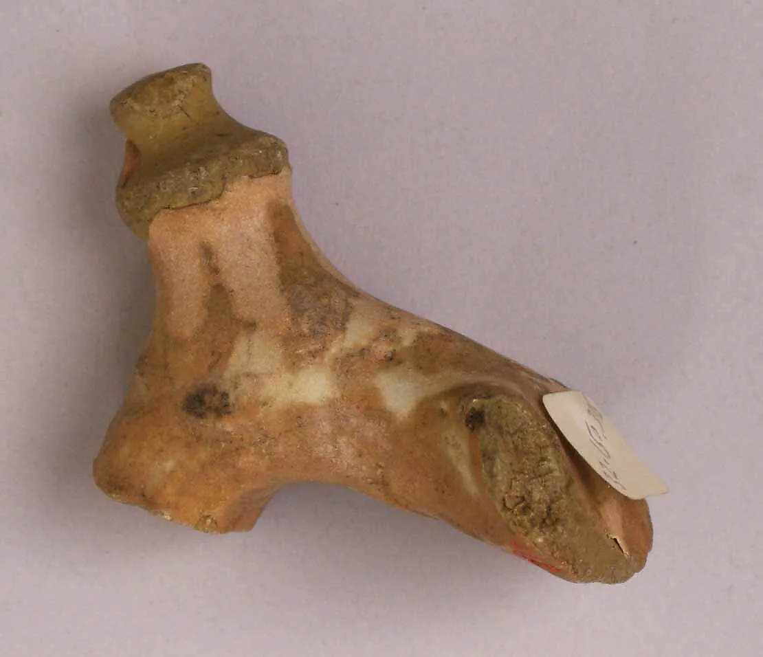 Fragment of a Luster-Painted Handle with Thumb Rest — Unknown