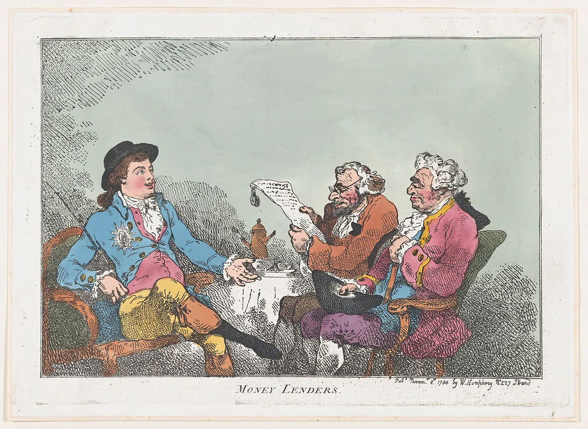 Money Lenders — George, Prince of Wales|Thomas Rowlandson|William Humphrey