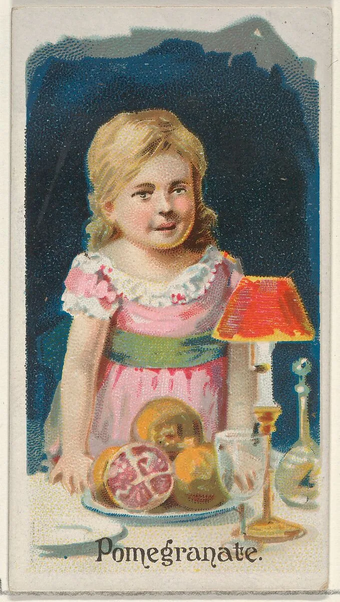 Pomegranate, from the Fruits series (N12) for Allen & Ginter Cigarettes Brands — Allen & Ginter|George S. Harris & Sons