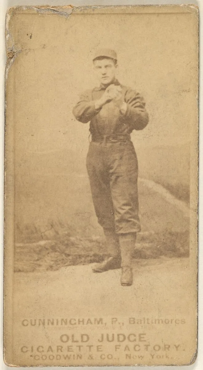Cunningham, Pitcher, Baltimore Orioles, from the Old Judge series (N172) for Old Judge Cigarettes — Goodwin & Company