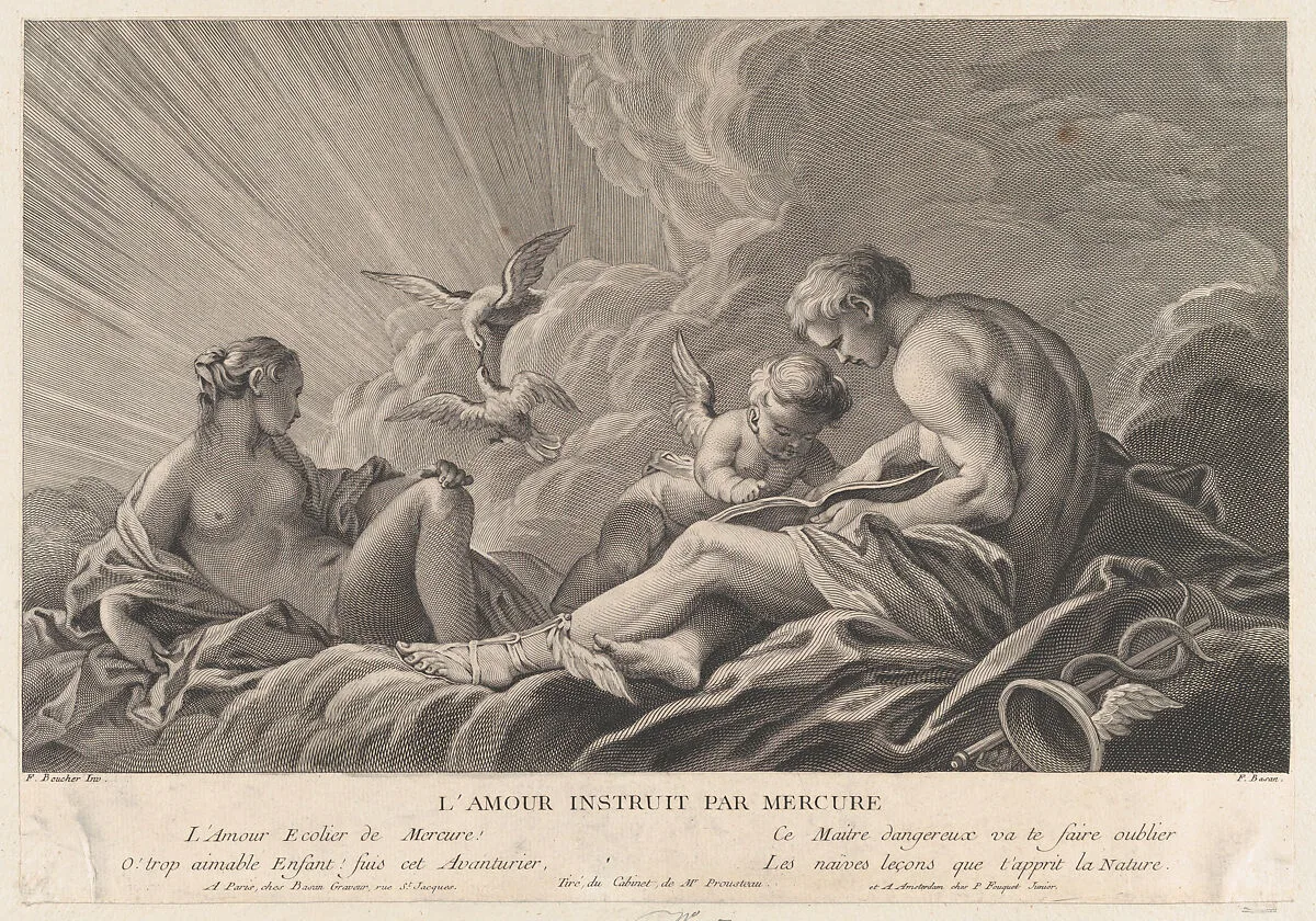 Love Instructed By Mercury — Pieter Fouquet, Dutch|Pierre François Basan|François Boucher|Chez Basan