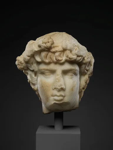 Marble portrait head of Antinoos