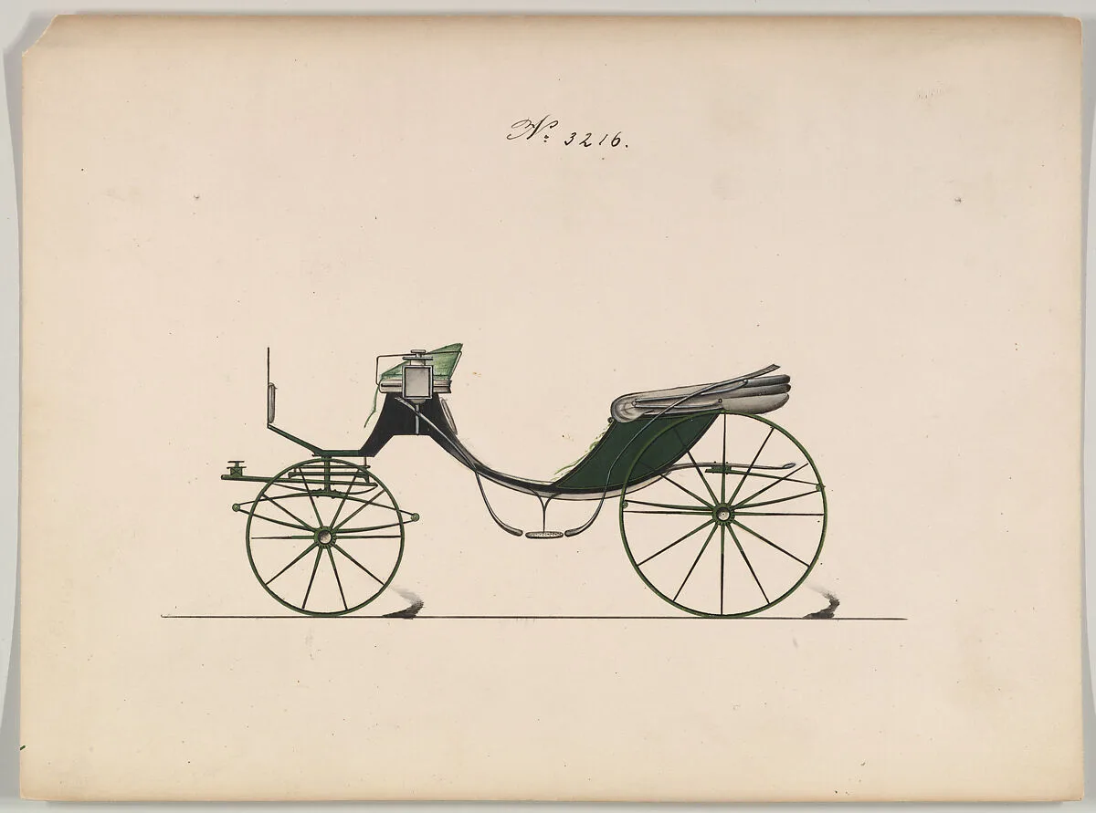 Design for Cabriolet or Victoria, no. 3216 — Brewster & Co.