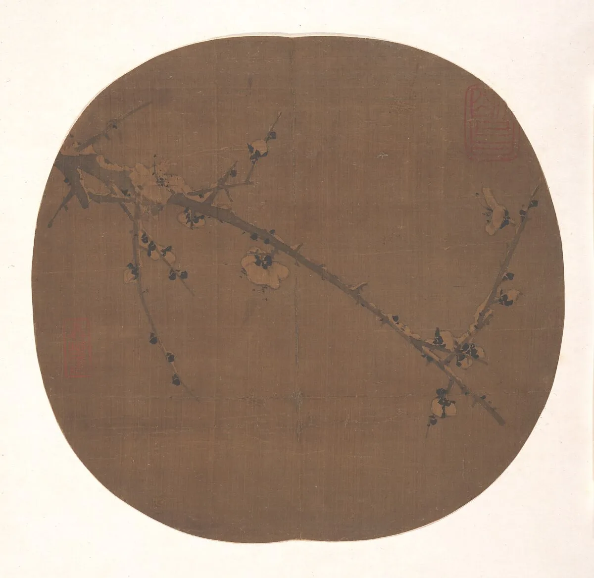 明 佚名 (傳)馬麟 雪梅圖 團扇|Snow Plum — Unidentified artist|Ma Lin