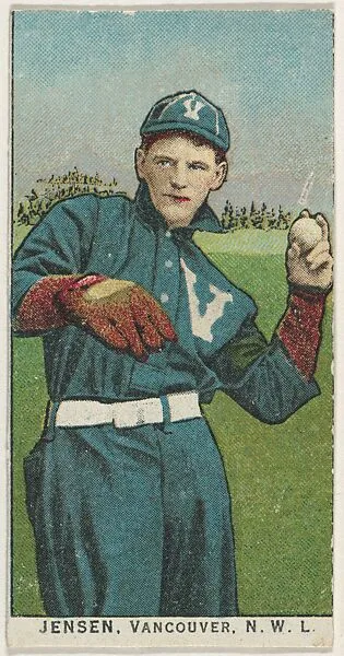 Jensen, Vancouver, Northwestern League, from the "Obak Baseball Players" set (T212), issued by the American Tobacco Company to promote Obak Mouthpiece Cigarettes — American Tobacco Company