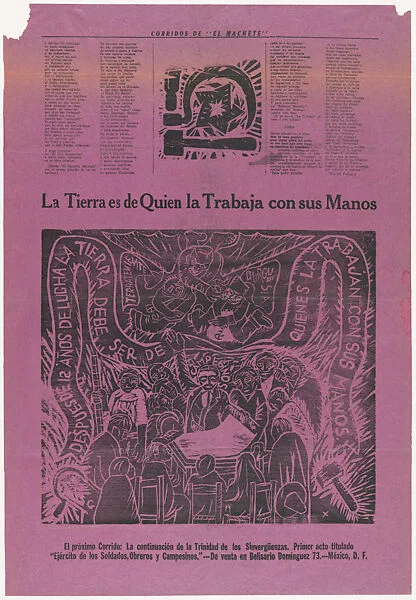 Corridos de El Machete: the earth belongs to those who work with their hands (sheet 2 of 2) — Xavier Guerrero