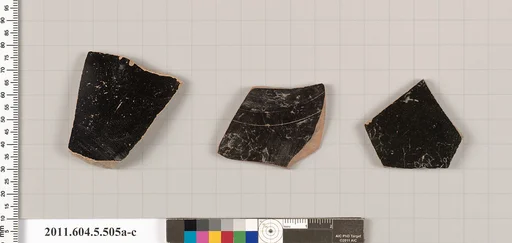 Terracotta fragments of kylikes (drinking cups)