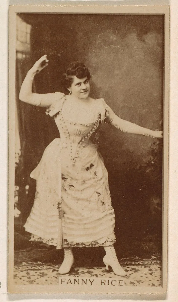 Fanny Rice, from the Actresses series (N245) issued by Kinney Brothers to promote Sweet Caporal Cigarettes — Kinney Brothers Tobacco Company
