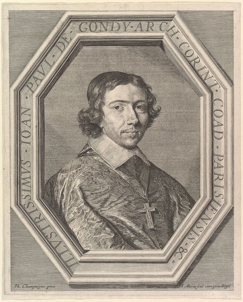 Jean-Francois-Paul de Gondy, coadjuteur de l'archeveque de Paris, futur cardinal de Retz — Jean Morin|Philippe de Champaigne