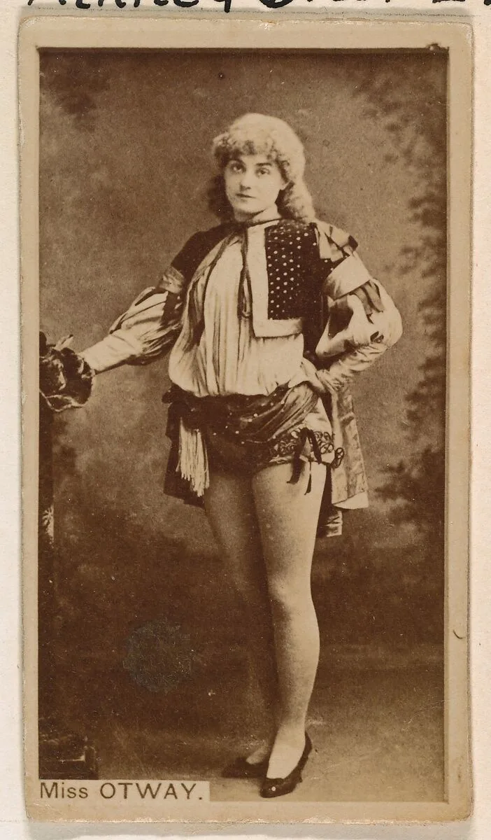 Miss Otway, from the Actresses series (N245) issued by Kinney Brothers to promote Sweet Caporal Cigarettes — Kinney Brothers Tobacco Company
