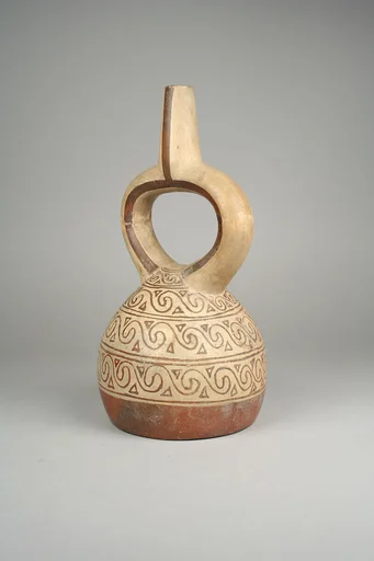 Stirrup Spout Bottle with Scrolls