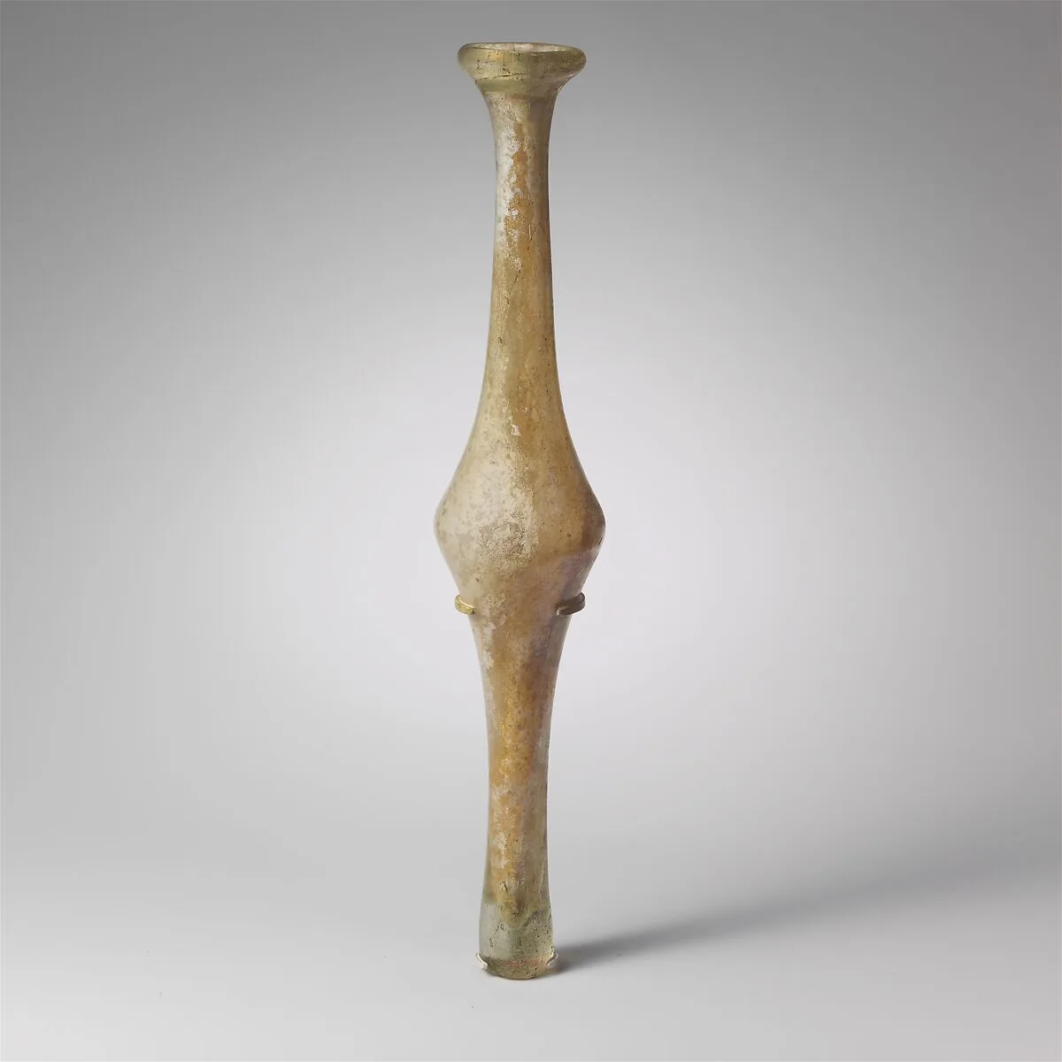 Glass fusiform bottle — Unknown