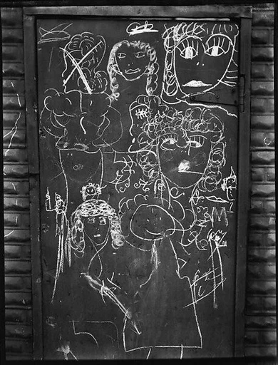 [Graffiti on Door, Christopher Street, New York City]