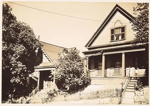 [Victorian Architecture: Pair of Houses with Peaked Roofs, South Boston, Massachusetts]