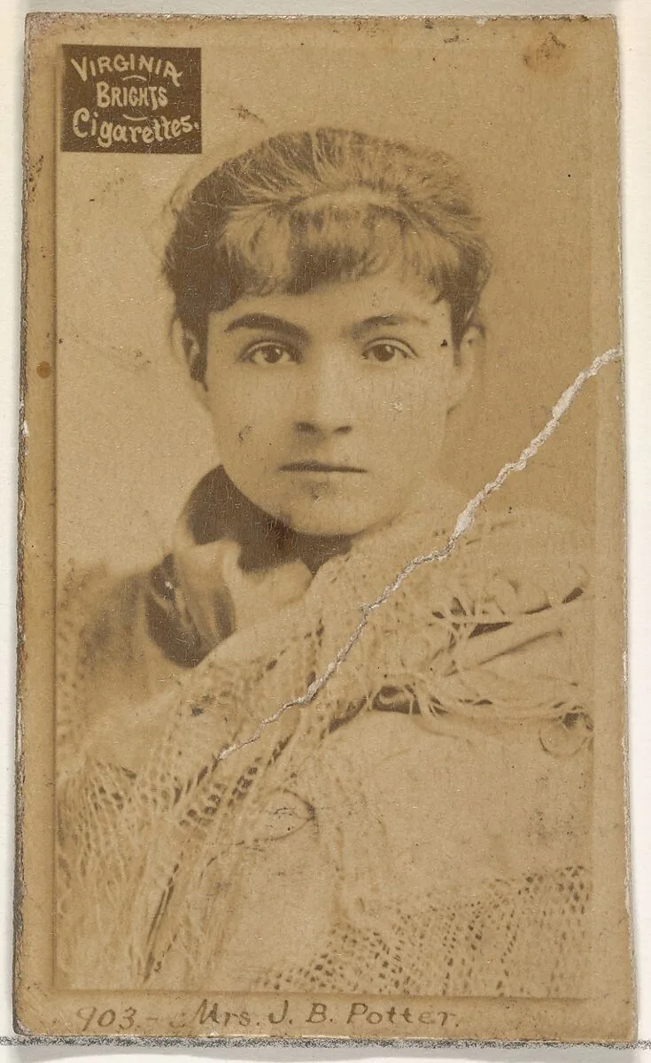 Card 903, Mrs. J.B. Potter, from the Actors and Actresses series (N45, Type 2) for Virginia Brights Cigarettes — Allen & Ginter