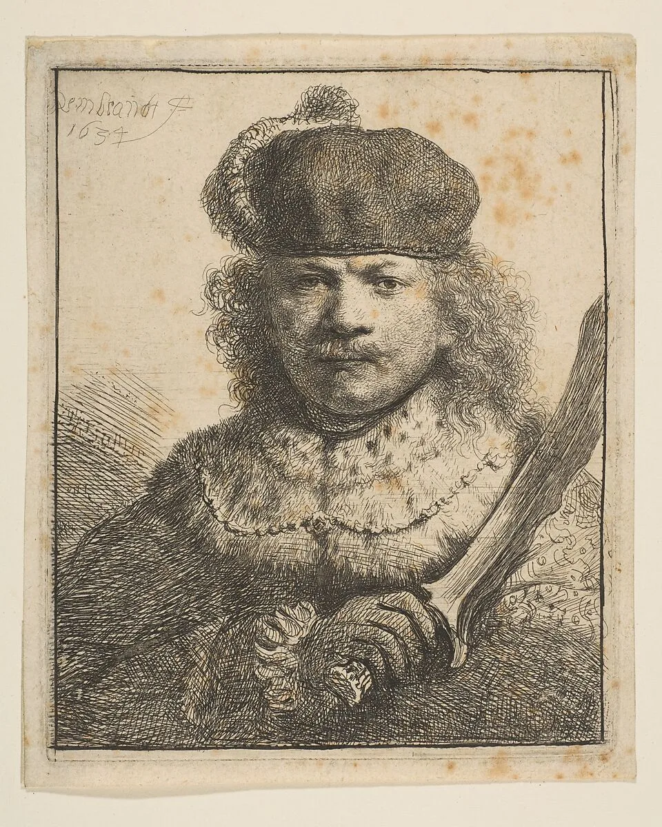 Rembrandt with Raised Sabre — Rembrandt (Rembrandt van Rijn)