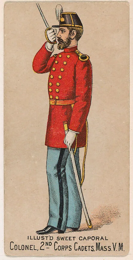 Colonel, 2nd Corps Cadets, Massachusetts, V.M., from the Military Series (N224) issued by Kinney Tobacco Company to promote Sweet Caporal Cigarettes — Kinney Brothers Tobacco Company