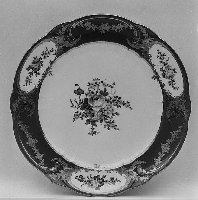 Plate (Assiette à palmes) (1 of 102) (part of a service) — Sèvres Manufactory|Jean-Baptiste Tandart