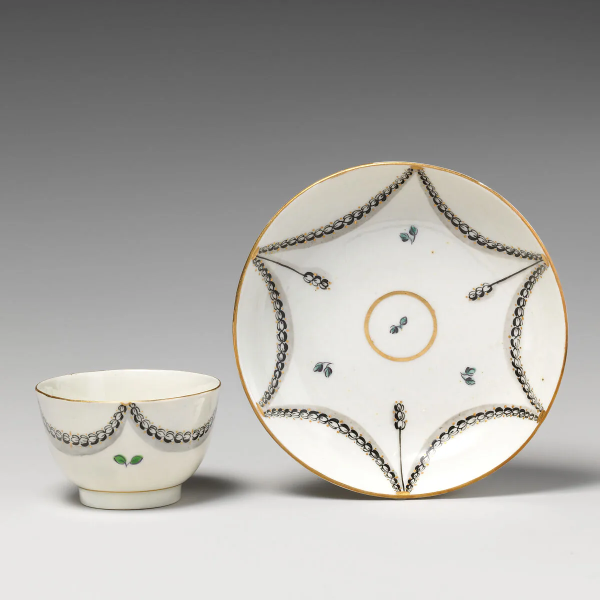 Teabowls (6) (part of a service) — Caughley Factory