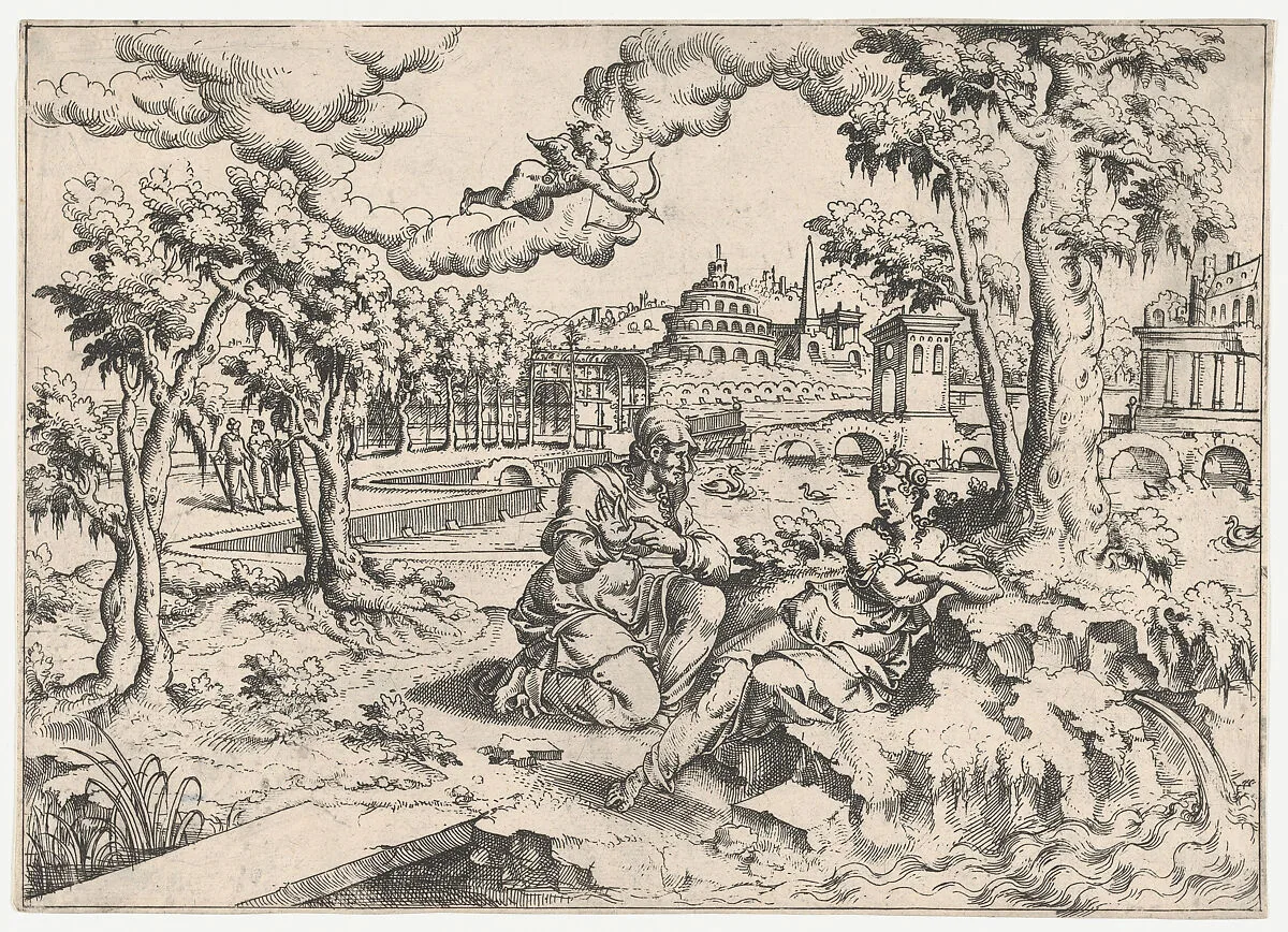 Vertumnus and Pomona — Anonymous, French, 16th century|Jean Cousin the Younger