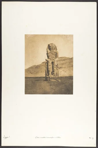 Colosse monolithe d'Amenophis III, à Thèbes