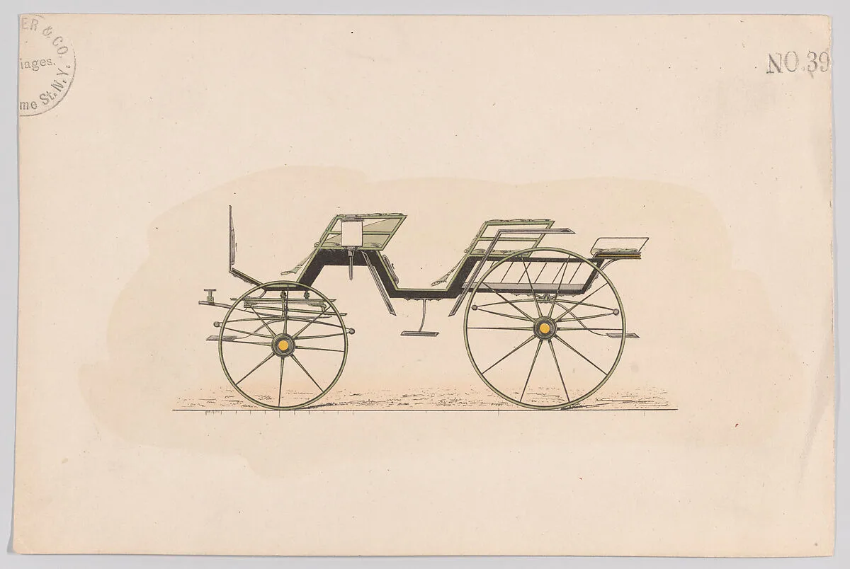 Design for Phaeton Carriage — Anonymous, French, 19th century