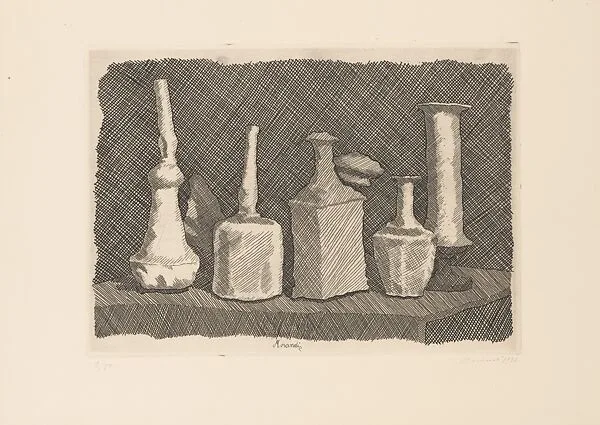 Natura morta a grandi segni — Giorgio Morandi