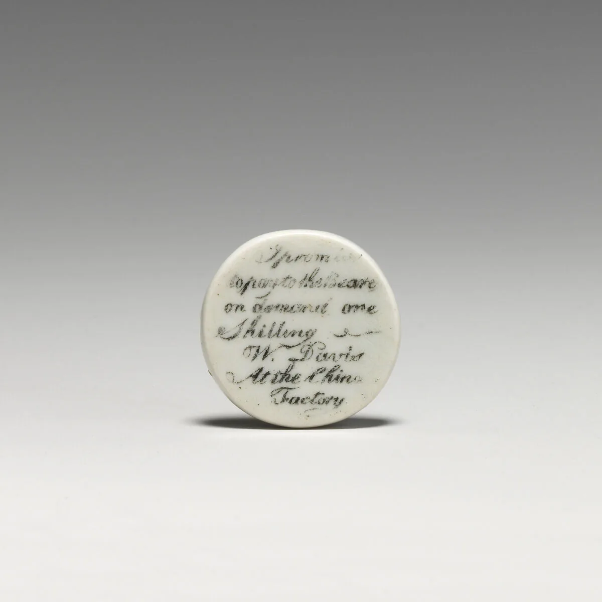 Token money — Worcester factory