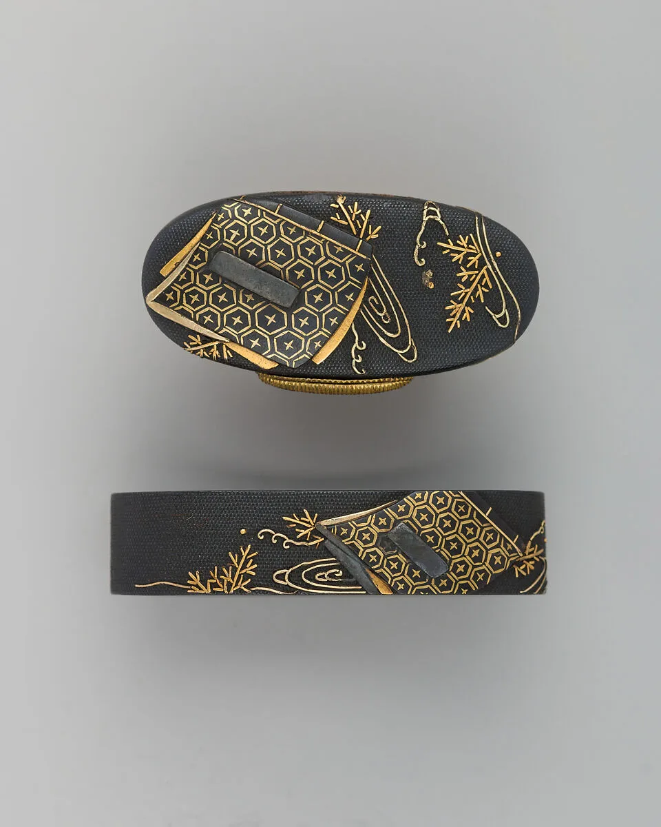 Sword-Hilt Collar and Pommel (Fuchigashira) — Unknown