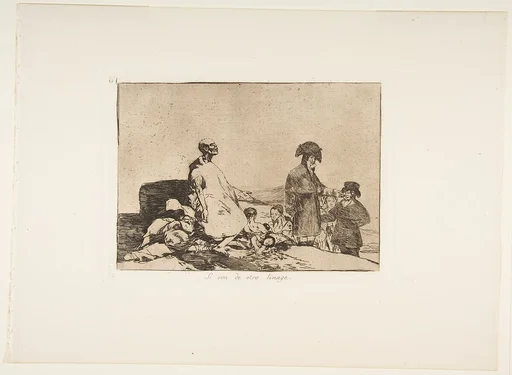 Plate 61 from "The Disasters of War" (Los Desastres de la Guerra): 'Perhaps they are of another breed' (Si son de otro linage)