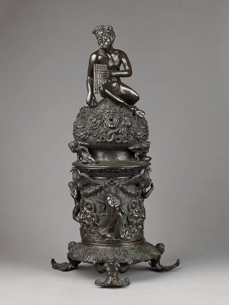 Perfume Burner Surmounted by a Satyr — Desiderio da Firenze