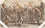 An Indian War Dance from Indians and Western Historical Scenes series (W417) — Unknown