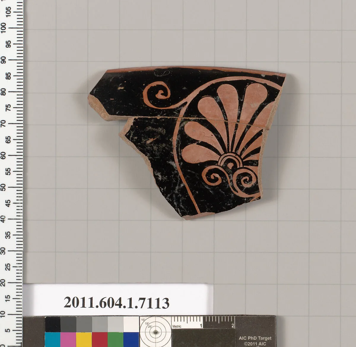 Terracotta rim fragment of a kylix (drinking cup) — Unknown
