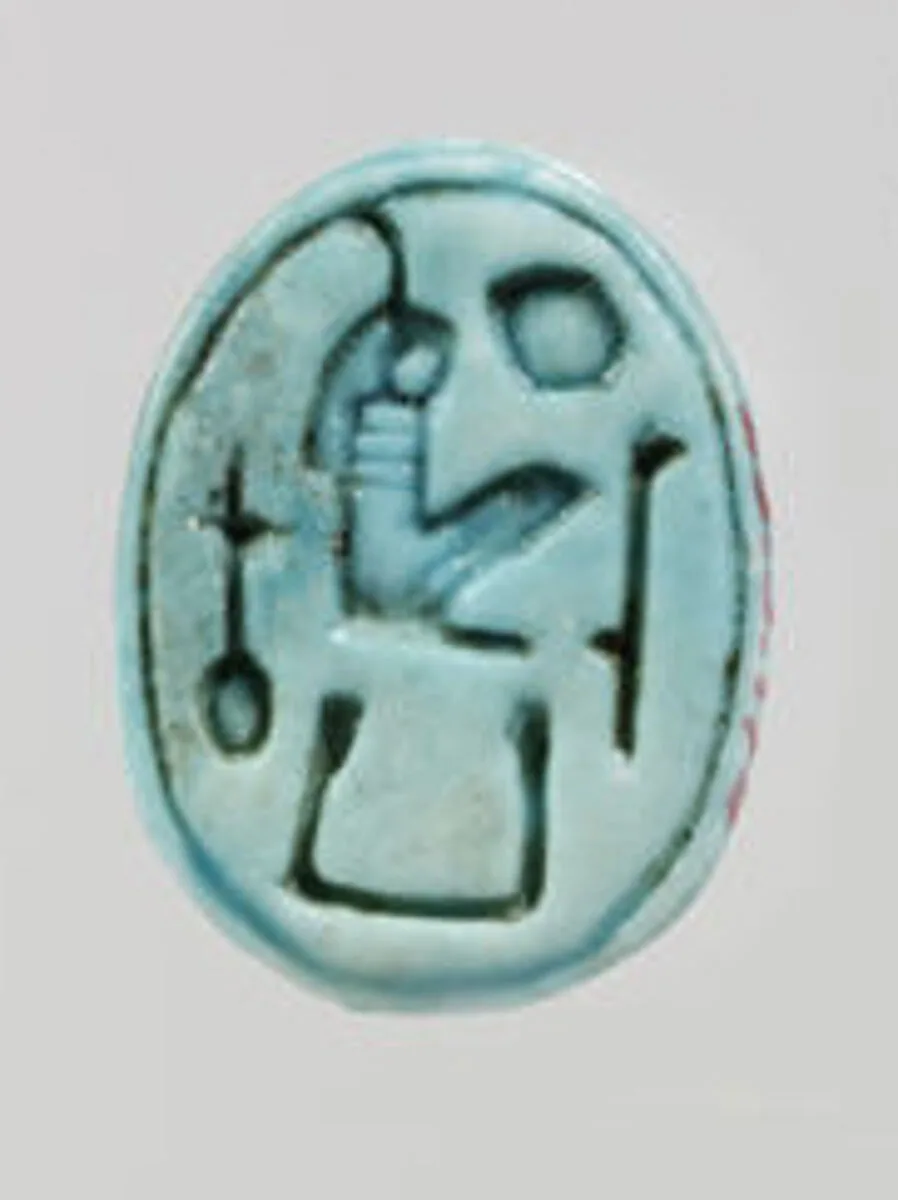 Scarab with Maatkare on base — Unknown