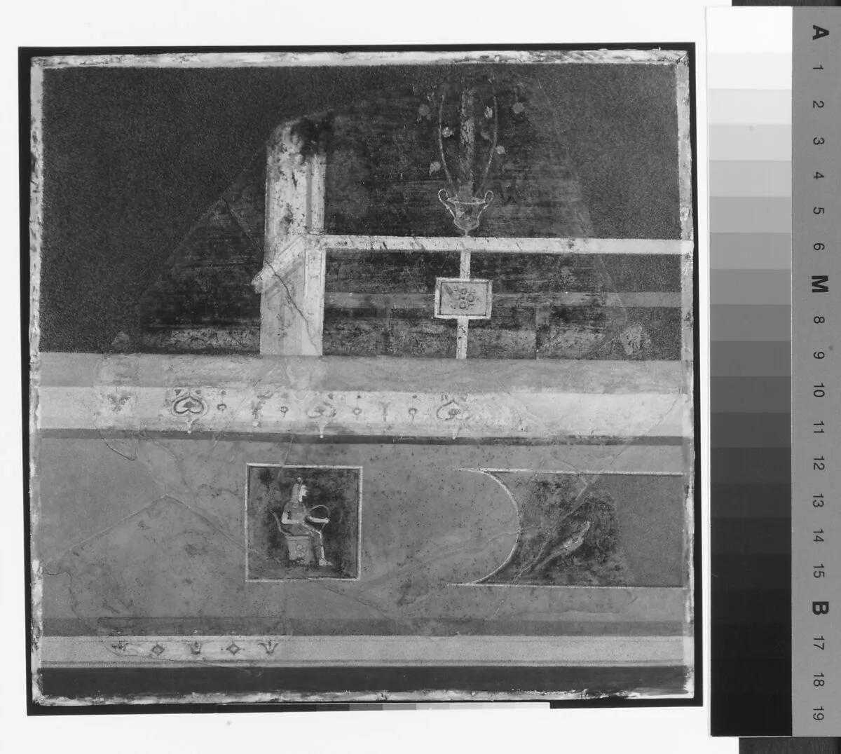 Wall painting: frieze supporting trellis, from the imperial villa at Boscotrecase — Unknown