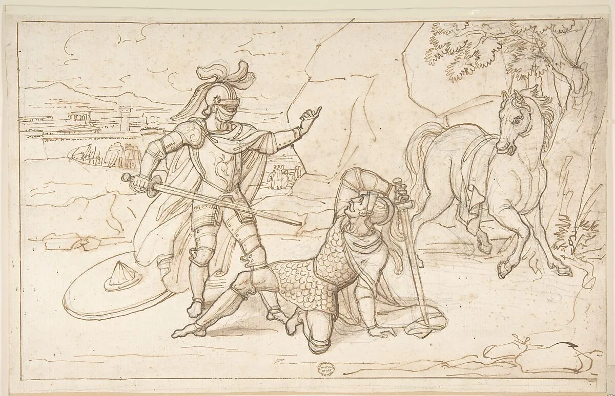 Duel of Knights — Anonymous, Italian, 19th century