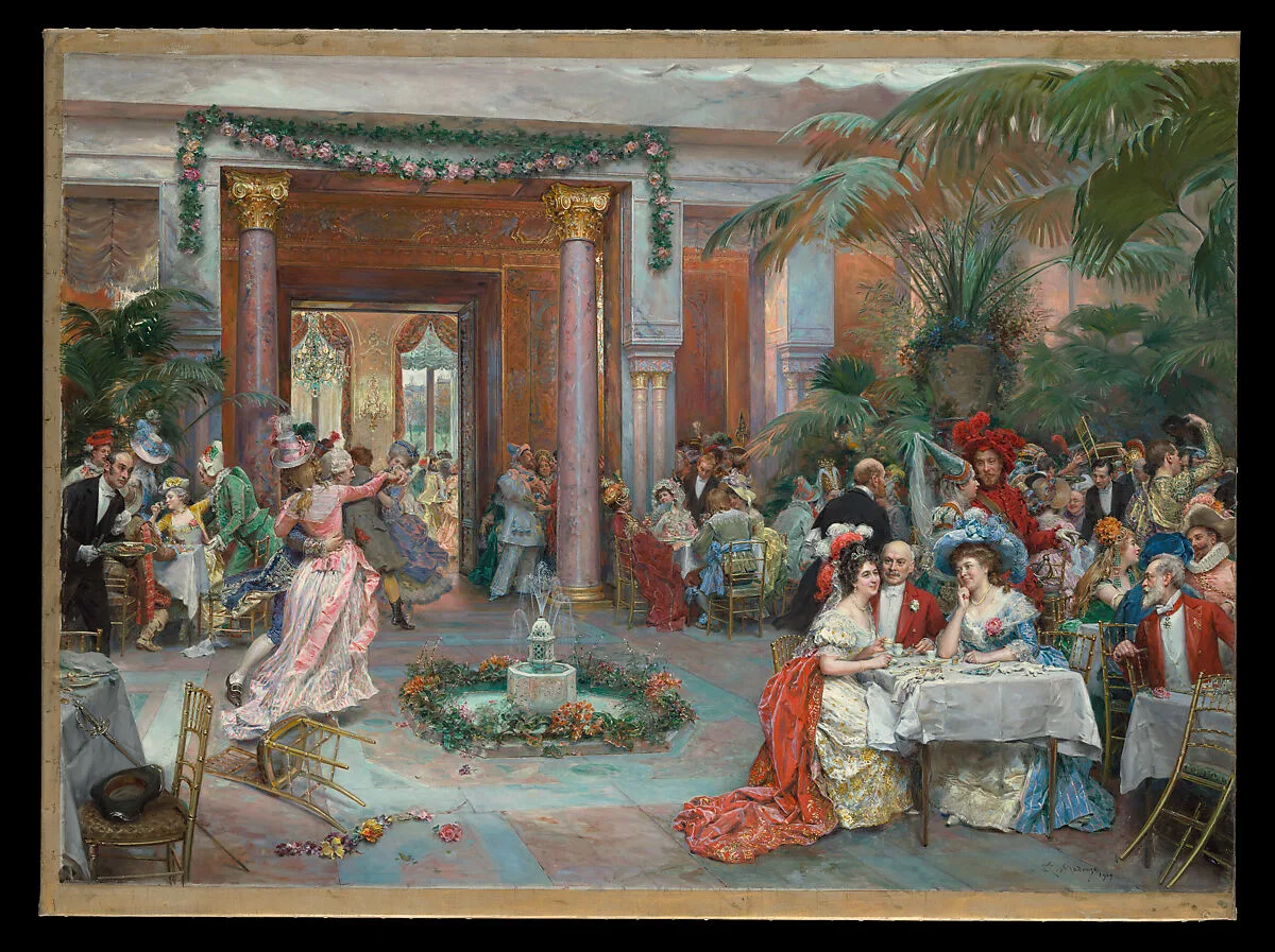 Masquerade Ball at the Ritz Hotel, Paris — Raimundo de Madrazo y Garreta